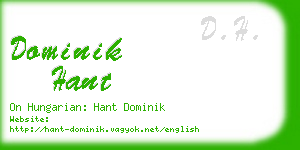 dominik hant business card